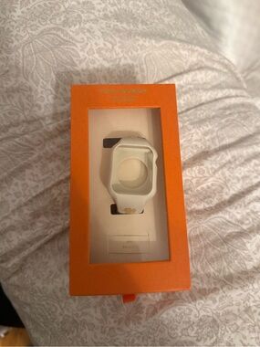 Tory Burch Silicone Smartwatch Case and Band - White